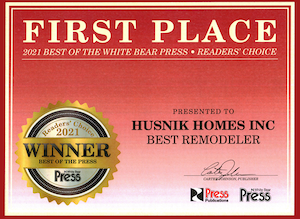 Award: Best Remodeler from the Readers' Choice 2021 Best of White Bear Lake
